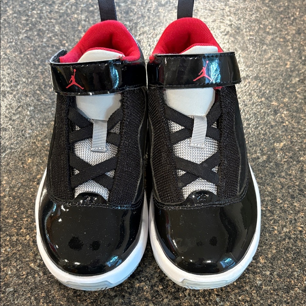 Jordan Kids Black and Red Sneakers